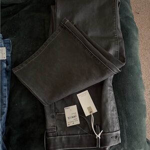 Good American Bootcut Faux Leather Jeans - Black